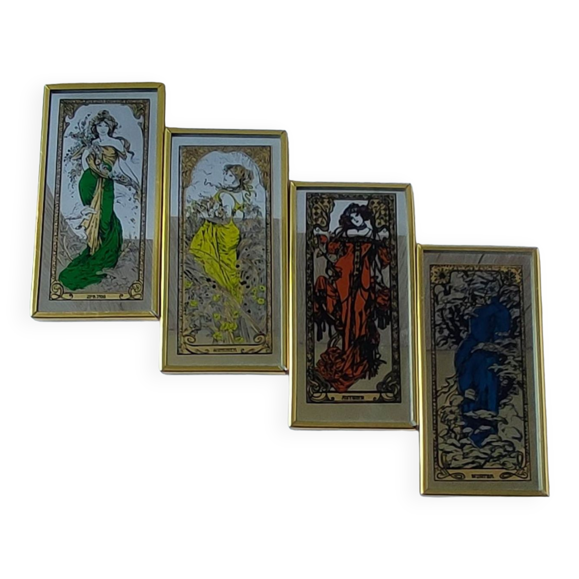 Lot small art nouveau mirrors Mucha