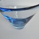 Hand blown Aqua blue glass bowl by Per Lütken for Holmegaard