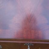 Mahogany-stained beech writing desk with keys H 106 cm
