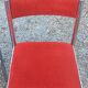 Pair of designer chairs in chrome metal and orange velvet from the 1970s.
