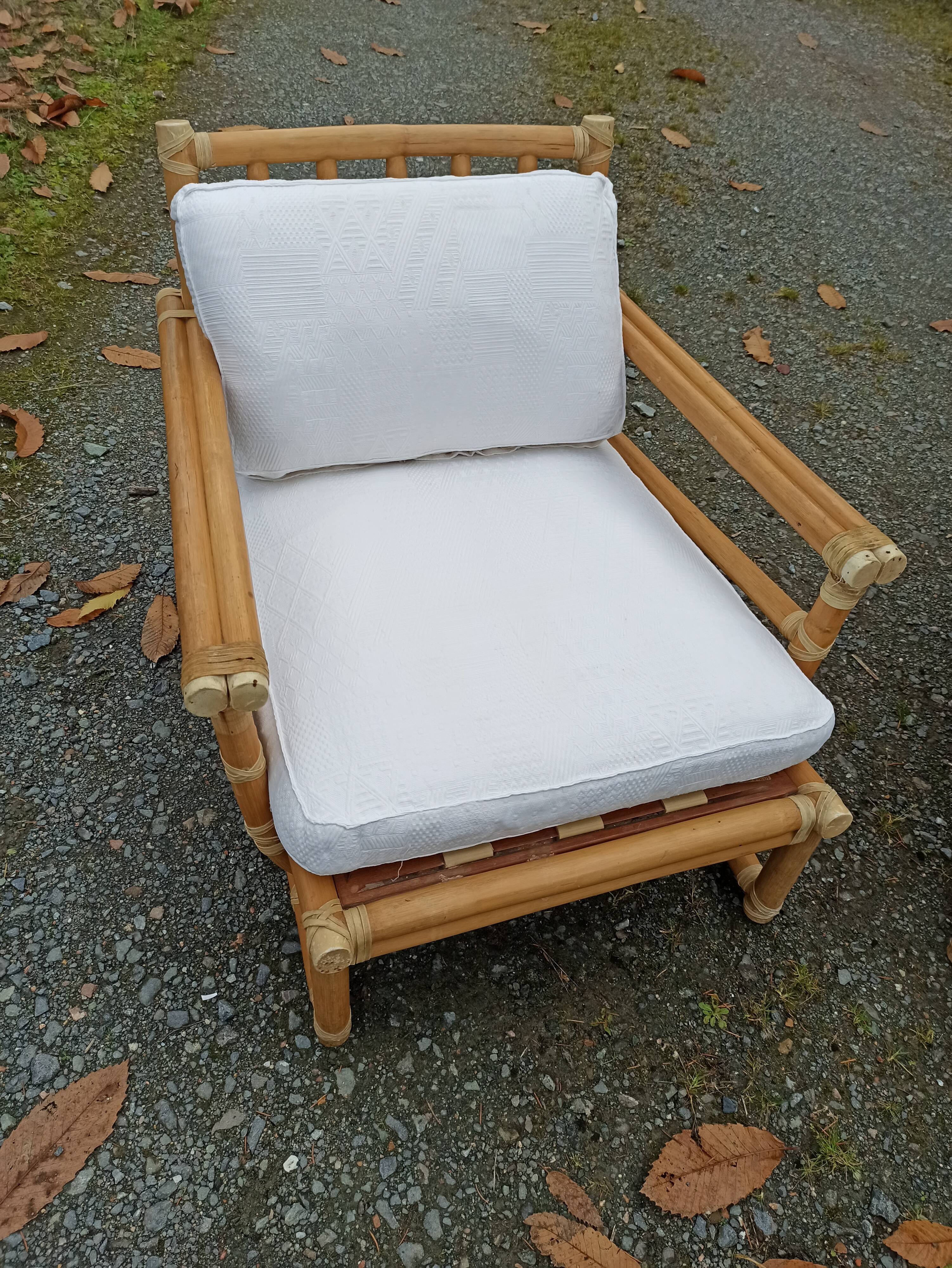 Pair of Lyda Levi armchairs for Mc Guire bamboo Italy Milan