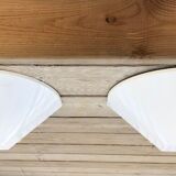 Set of 2 ½ moon wall lights in lacquered metal