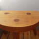 Massive wooden tripod stool
