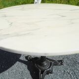 large pedestal table bistro table with marble top 90cm
