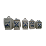 Series of 5 spice pots
