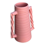 Ceramic vase with wavy handles