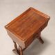 Antique mahogany sewing table with drawer, Italy, 19th century