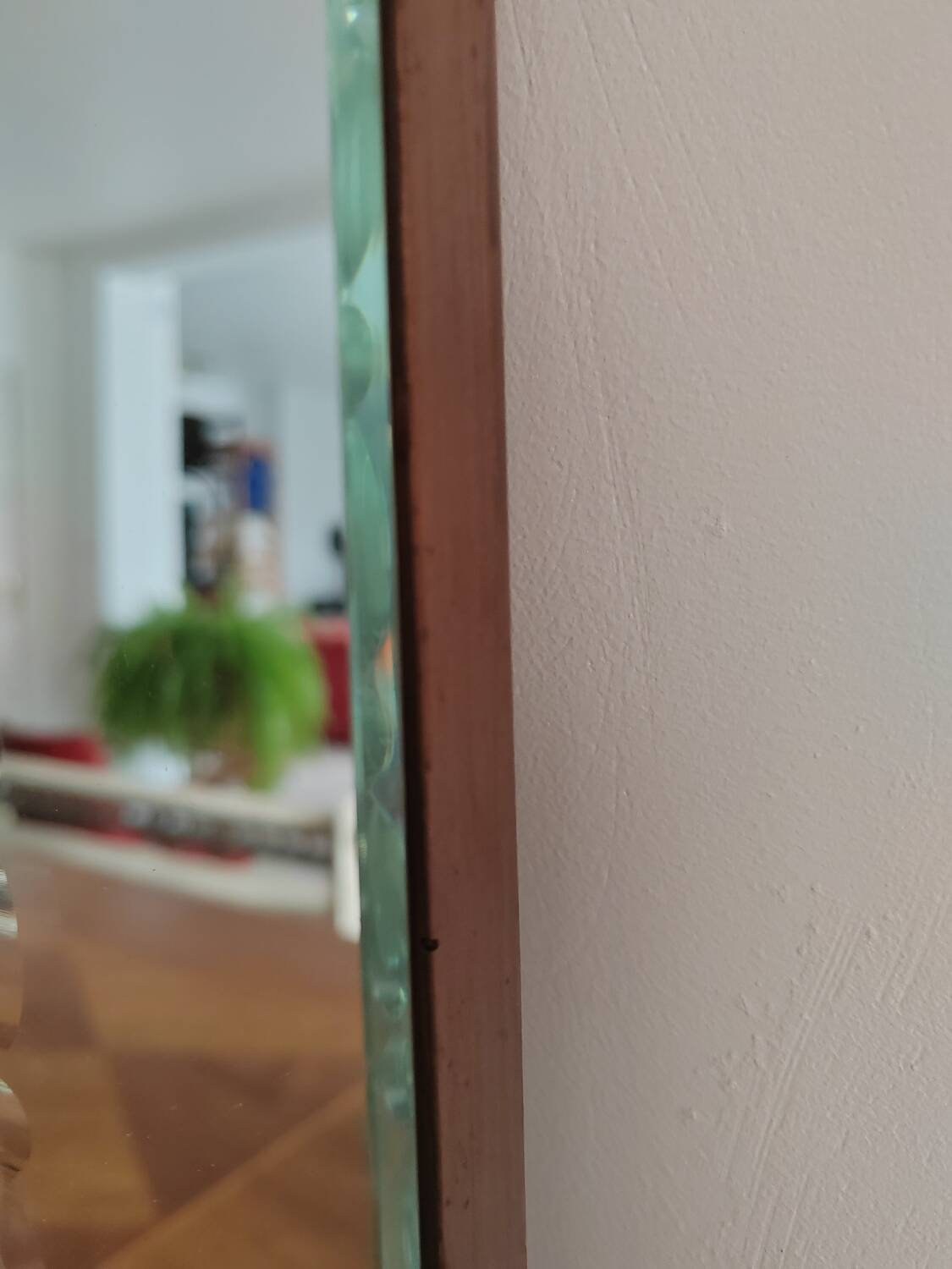 Antique beveled glass mirror