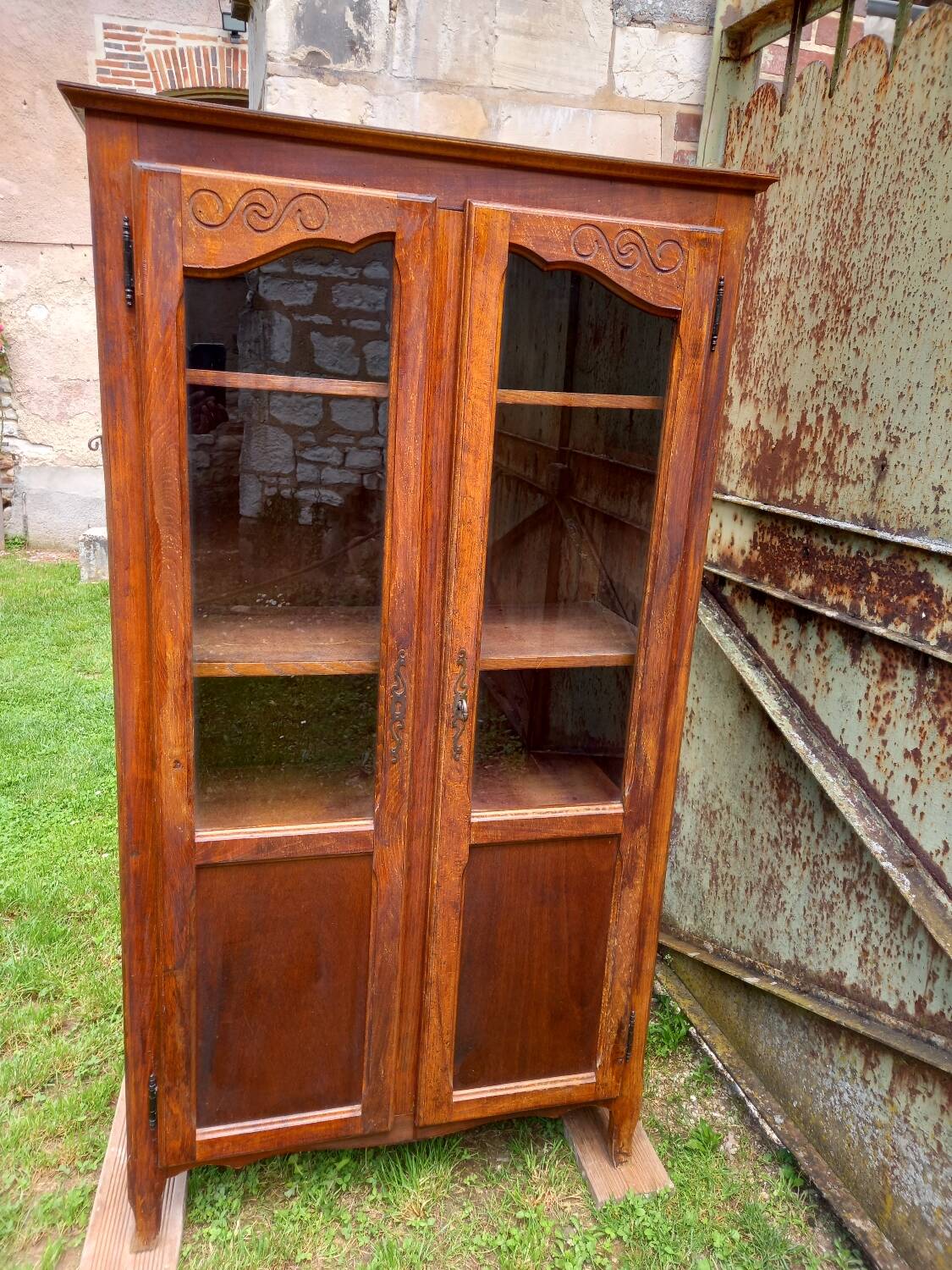Antique wooden display case