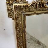 Old gilded stucco mirror