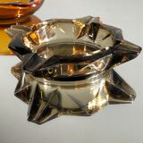 Smoked star ashtray Luminarc by J.G During 1970