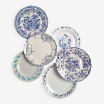Vintage blue dinner plates