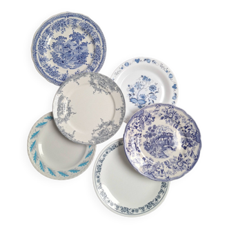 Vintage blue dinner plates