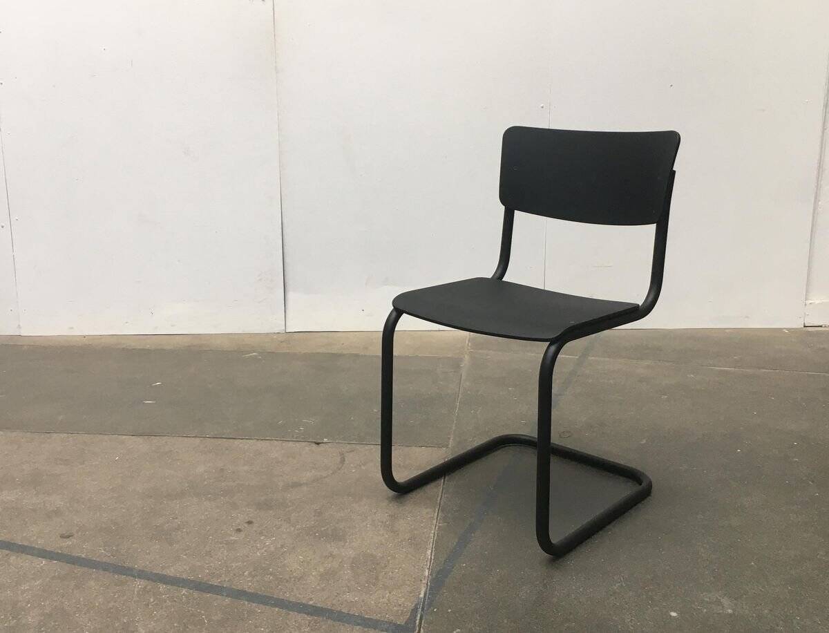 Black Vintage German Cantilever Chair S43 by Mart Stam for Thonet