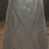 Vase art deco pressed glass