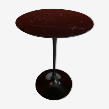 Tulip side table in black marble by Eero Saarinen , 1970s