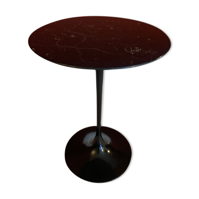 Table d'appoint Tulipe d’Eero Saarinen en marbre noir, années 70