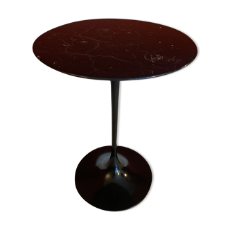 Tulip side table in black marble by Eero Saarinen , 1970s