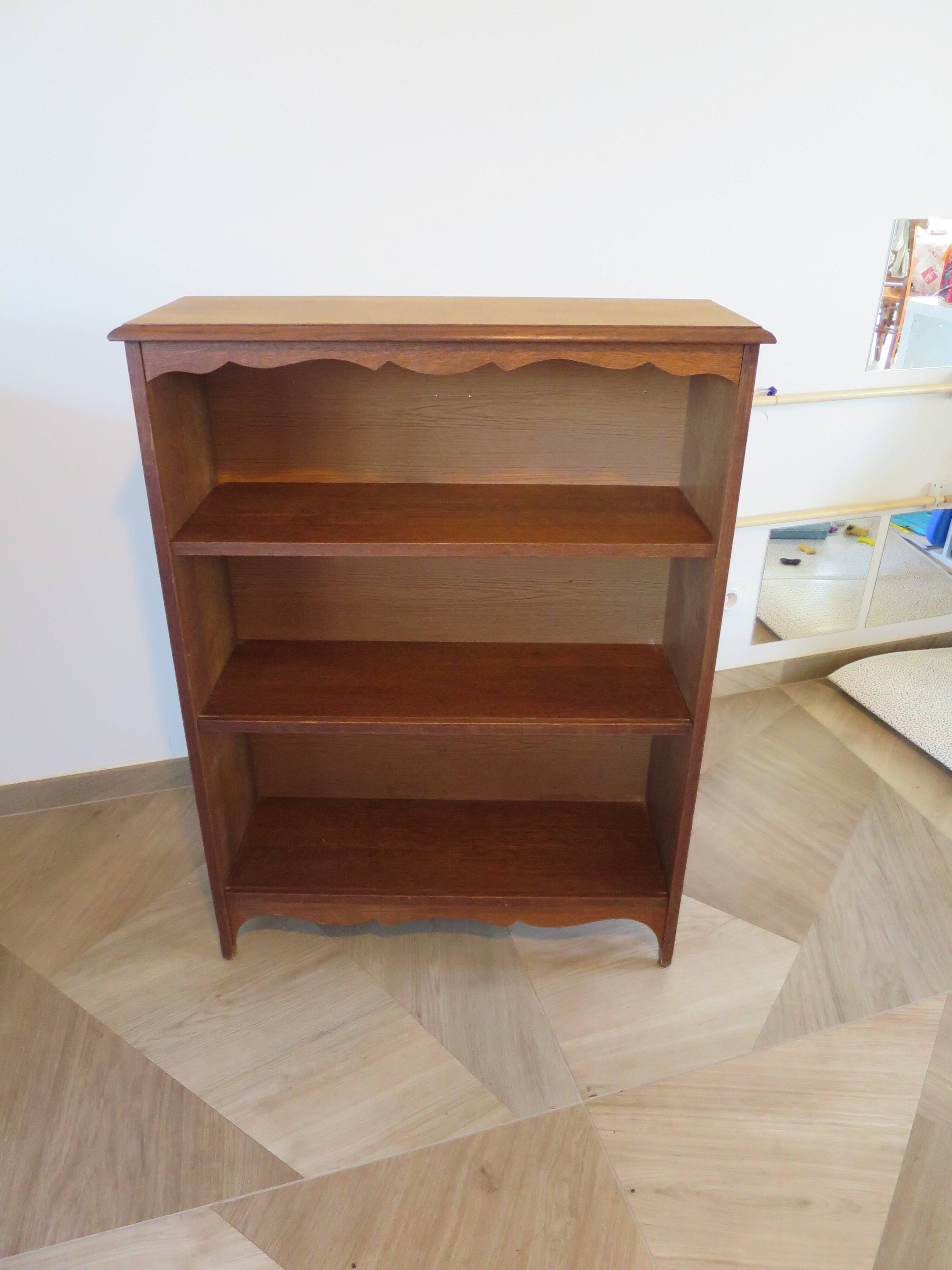 Set of 2 bibus 3 levels - oak color - bookcase shelves