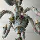 Old chandelier Capodimonte porcelain Italy 6 arms