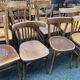 Lot of 50 mismatched bistro chairs french Restaurant THonet curved wood