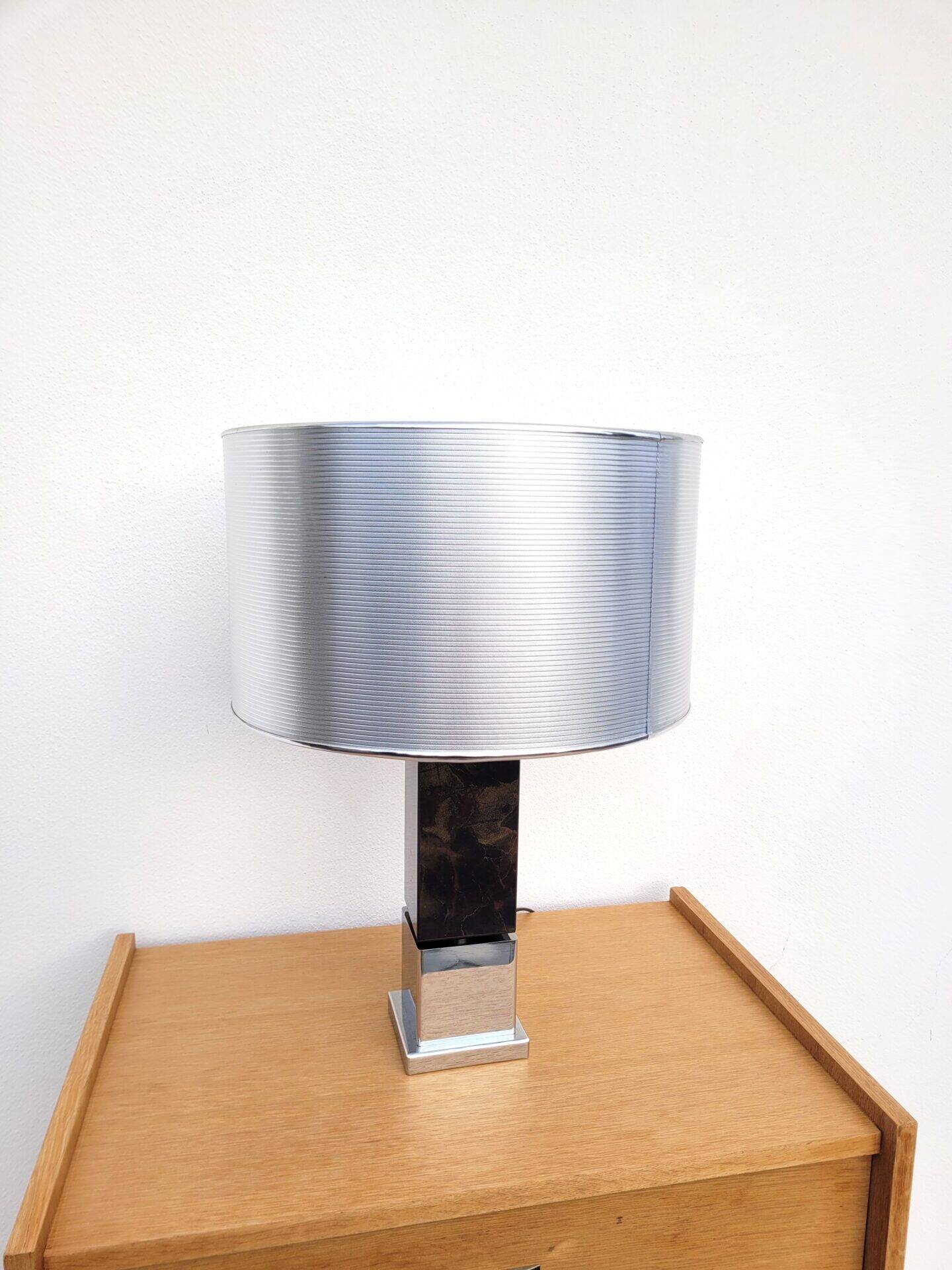 Vintage chrome table lamp from the 70s