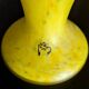 Pair of Legras vases — yellow marbled glass, enamelled Art Deco decoration,