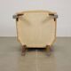 Vintage armchair in faux leather and painted beech, Italy, 1930s-1940s.