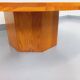 Vintage round pine coffee table from the 70s