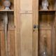 Old industrial cloakroom 1910 in oak and enamelled plate