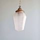 Art Deco pendant light in frosted faceted glass, 1920s