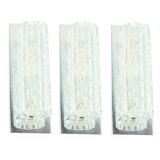 Ensemble de 3 appliques murales en verre de Murano de style mid-century moderne de Doria, années 1960.