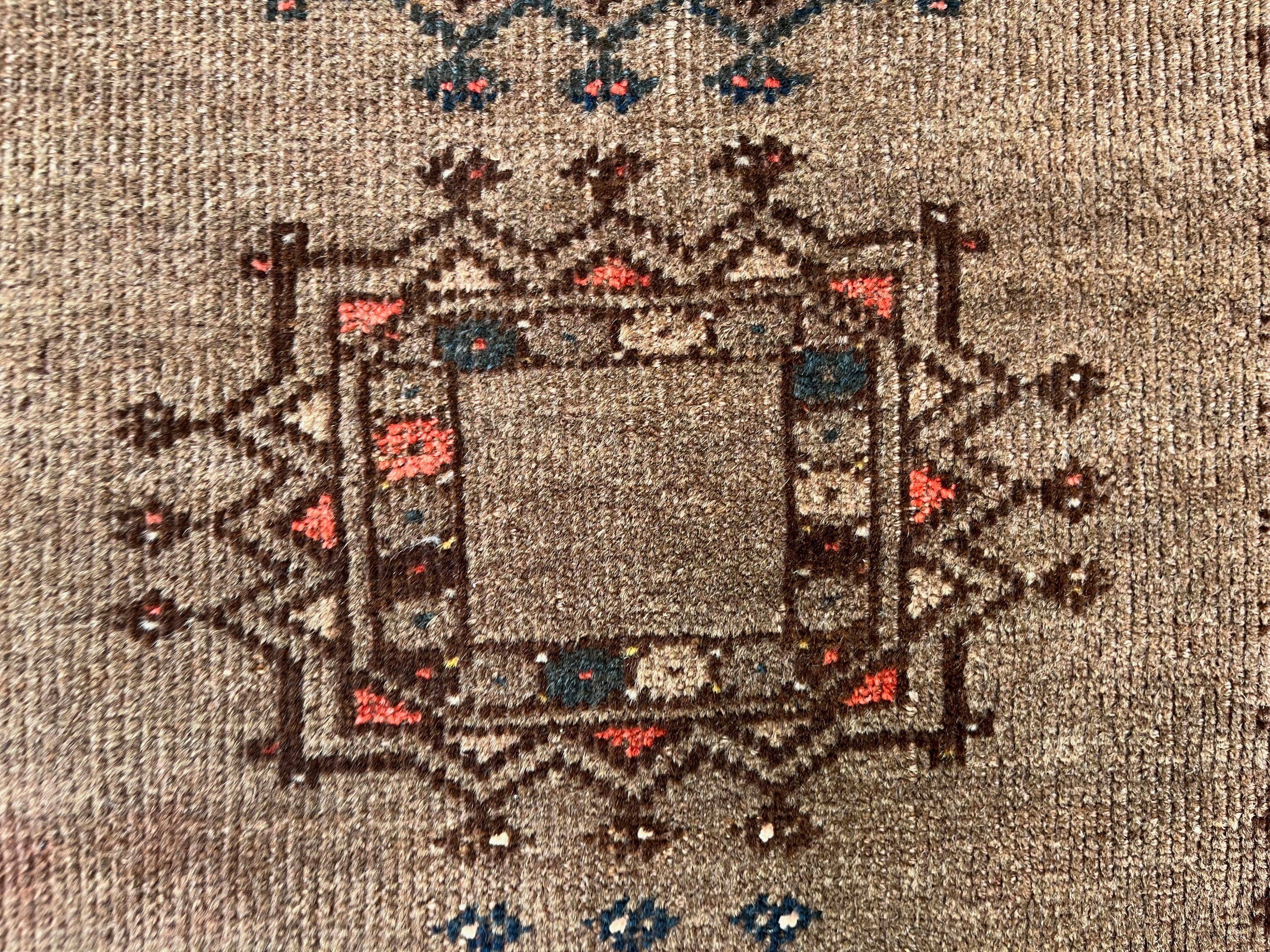 Vintage Afghan Turkoman village Rug 170x112 cm, Red, Black Tribal Medium