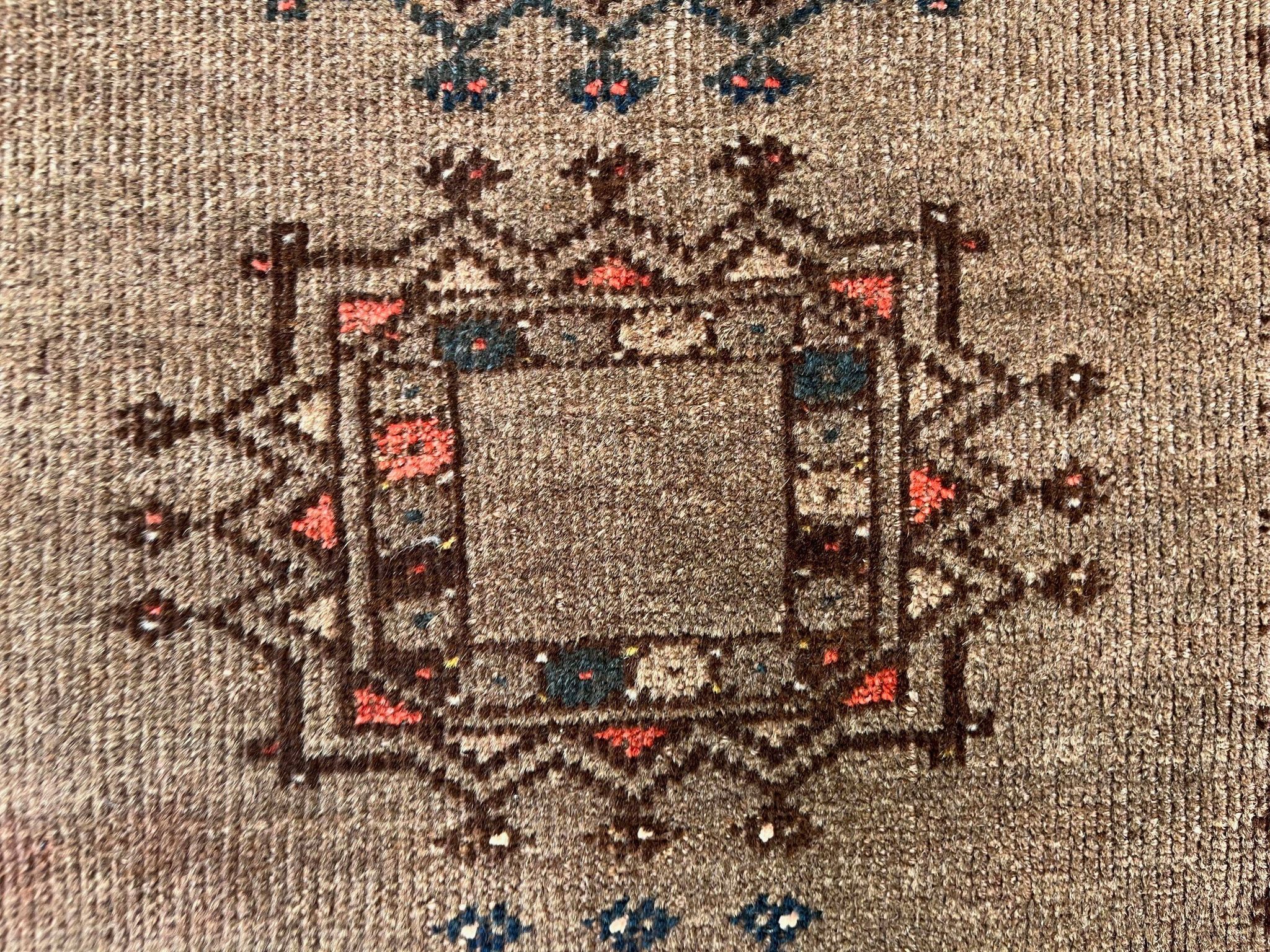 Vintage Afghan Turkoman village Rug 170x112 cm, Red, Black Tribal Medium