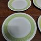 Set of six flat plates in Badonviller ironstone earthenware, Am model