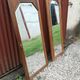 Duo of art deco mirrors on old 70x160 cm cabinet doors