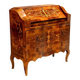 Antique walnut secretary cabinet with drop-down front, 2 drawers, Italy, 20th century.