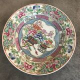 Porcelain plate from canton of china floral decoration 23 cm