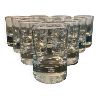 Series of 10 vintage Kosta Boda glasses