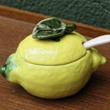 Slush mustard pot, lemon shape