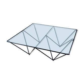 Metal and glass coffee table