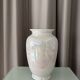 Vintage Iridescent White Vase – 1980s/1990s Pearl Lustre Glaze