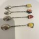 4 silver-plated metal fruit mocha teaspoons