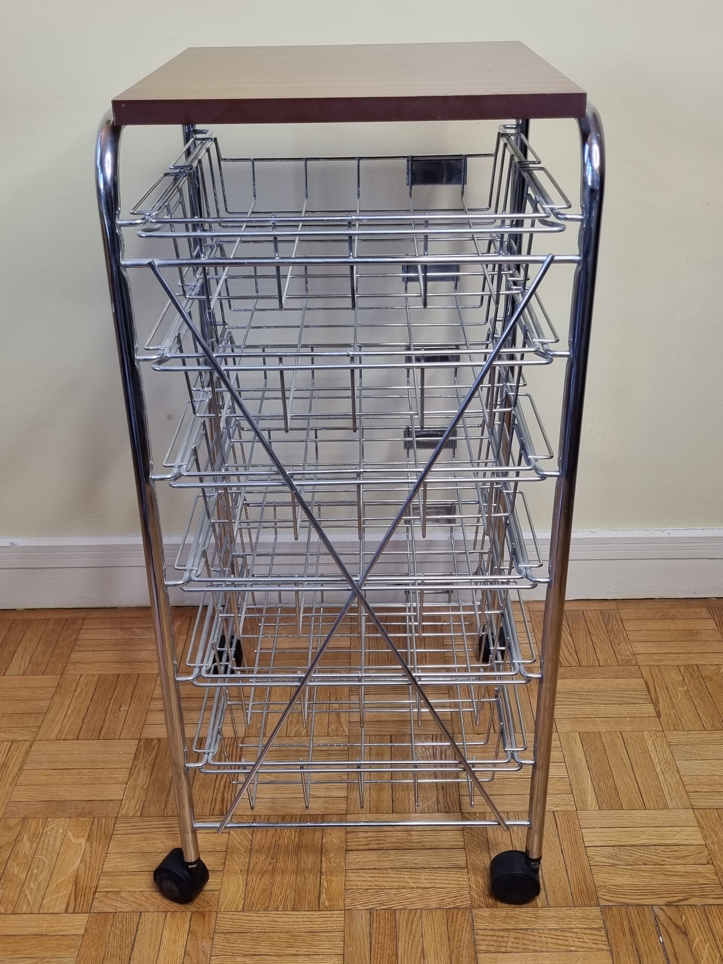 Metal storage locker vintage trolley 70s-80s