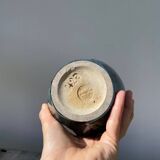 Signed ceramic flamed vase
