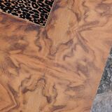 Table basse en loupe d'orme Alveo Willy Rizzo vintage