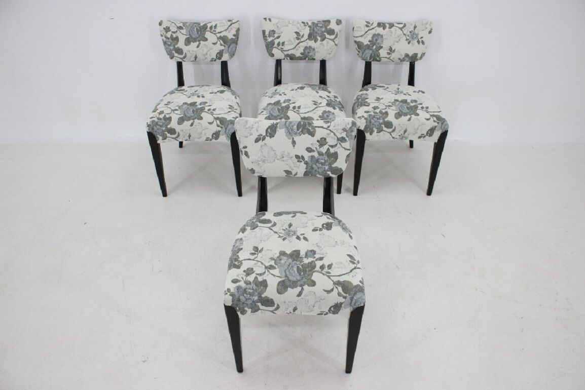 4 1950s Jindrich Halabala dining chairs,Czechoslovakia