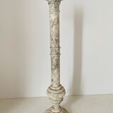 1940s Carrara marble pedestal