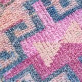 3x10 Rug For Hallway Pink Blue Vintage Runner Rug, 85x318Cm