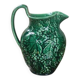 Vintage Wedgwood pitcher in green majolica - Vine and grape.